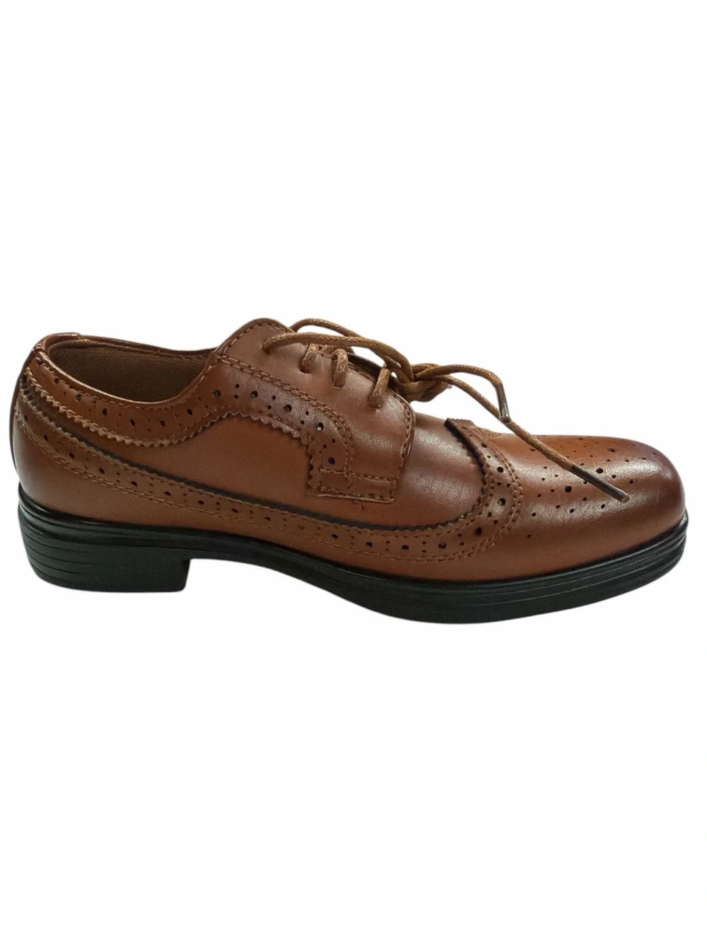 Deer Stags Boys' Ace Wingtip Oxford Lace Up Boys Dress Shoes Size 1.5